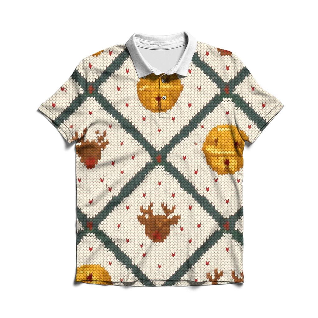 Sleigh Bell Crisscross Design stylish collar polo tees