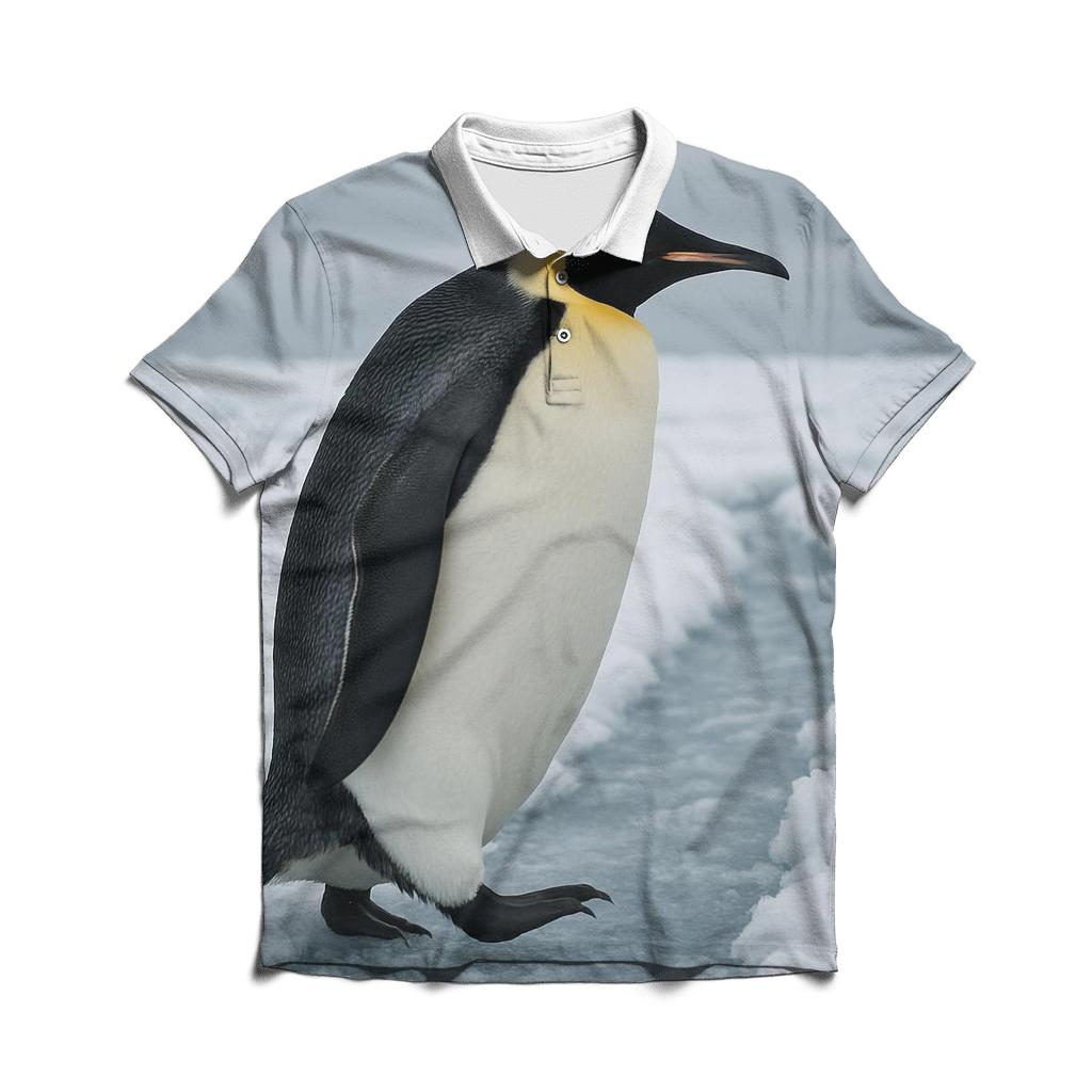 Ice Channel Runner — Emperor Penguin designer slim fit polos
