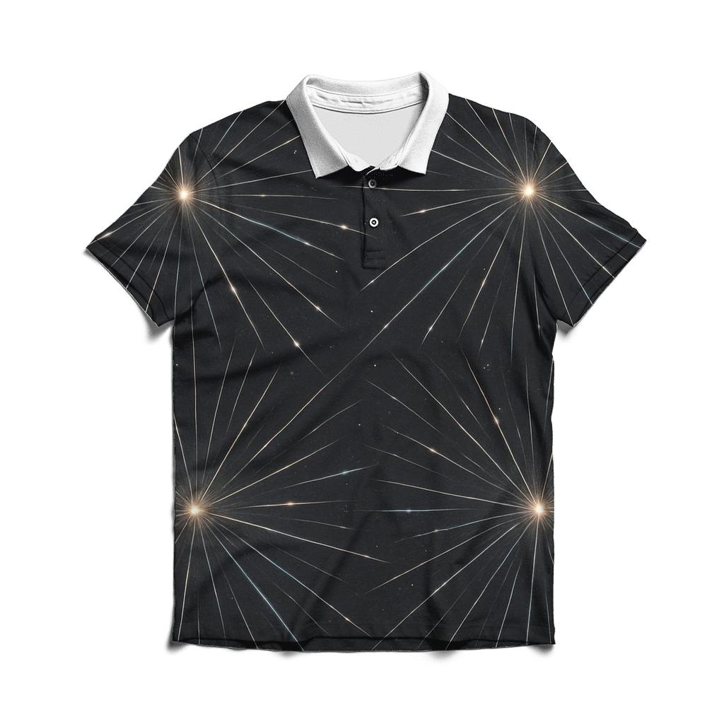 Meteor Trail Radiant Grid personalized polo shirts