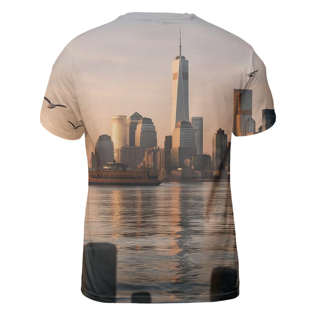 Sunrise Reflections On The East River custom all-over print shirts