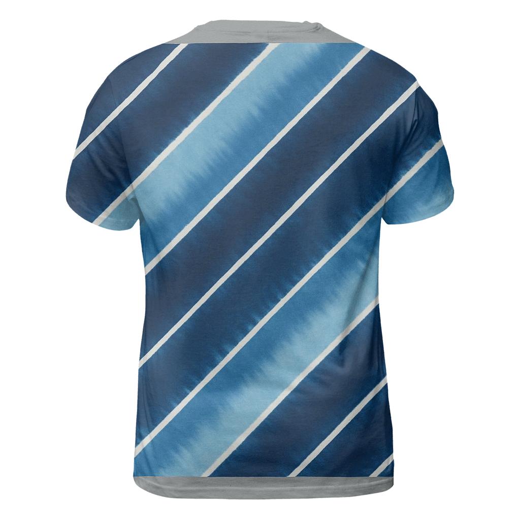 Indigo Arashi Diagonals statement graphic shirts