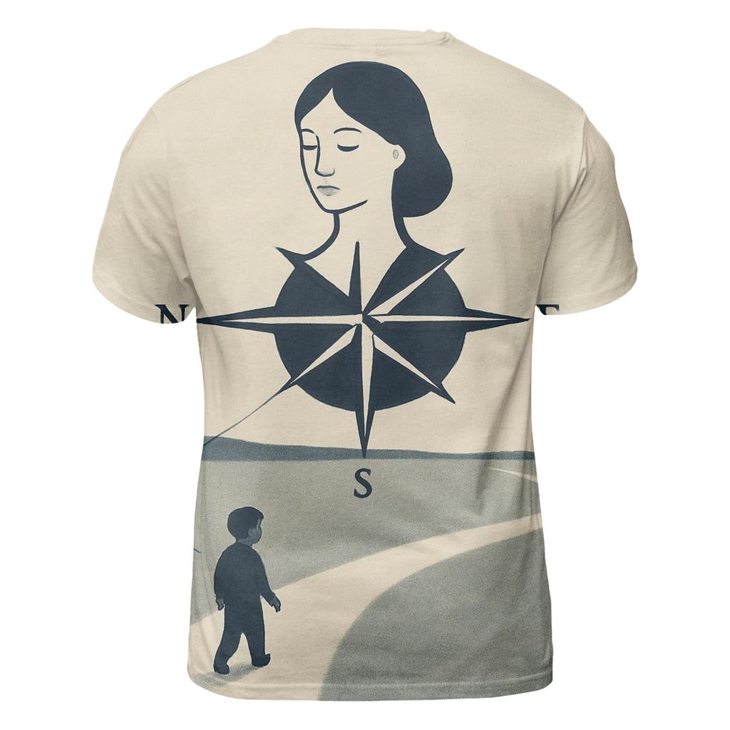 The Quiet Compass unique graphic print tees