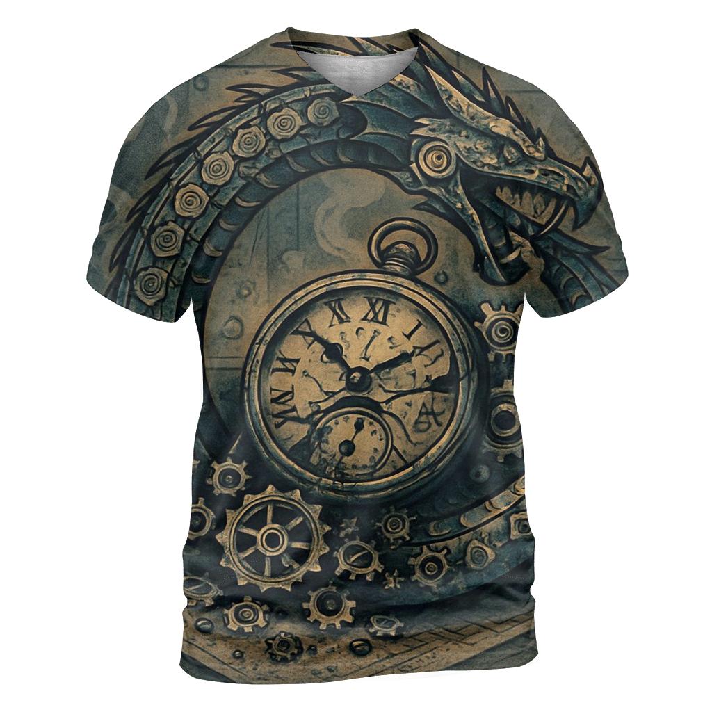 Clockwork Ouroboros Sentinel statement graphic shirts