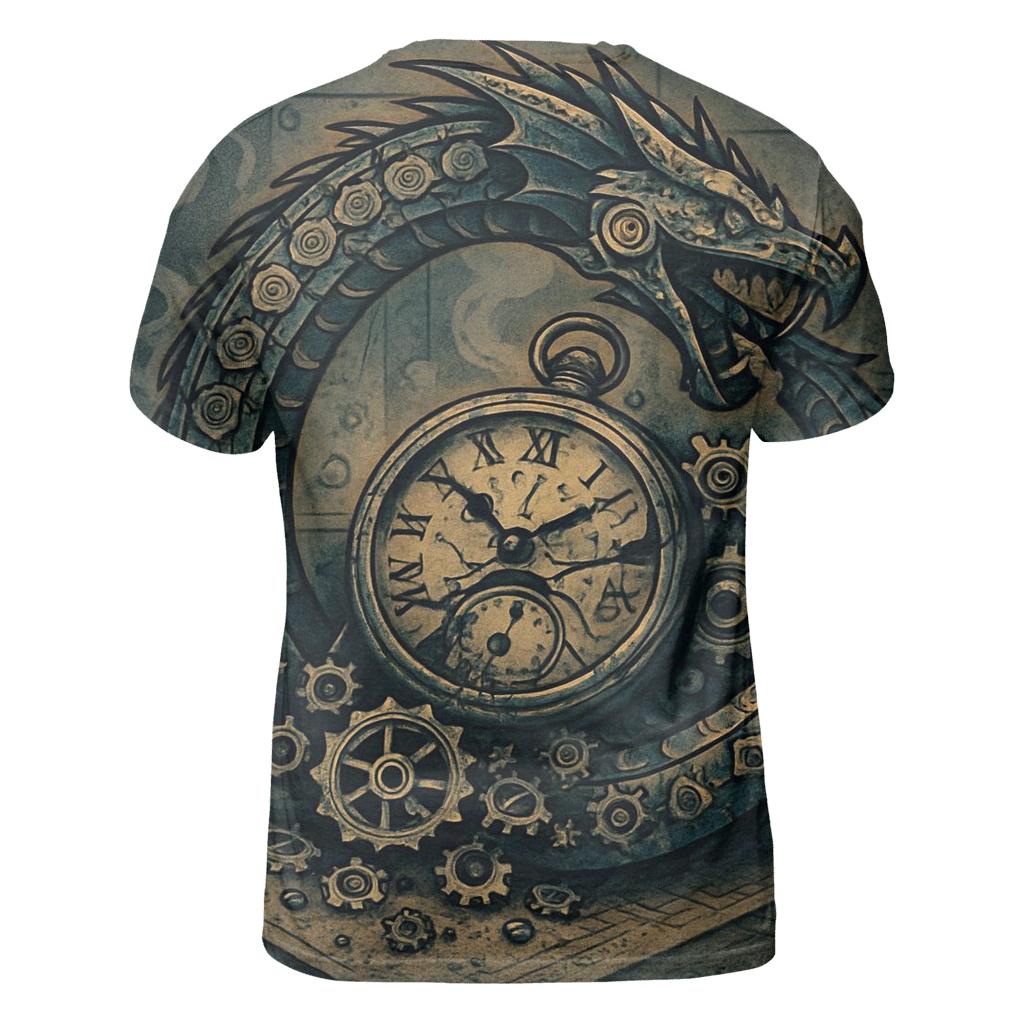 Clockwork Ouroboros Sentinel statement graphic shirts