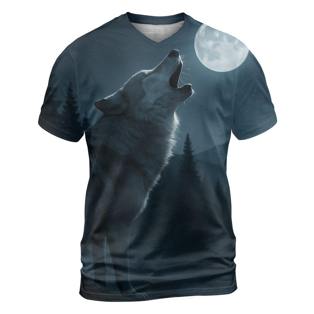 Night Howl Over Pine Ridge designer pattern shirts