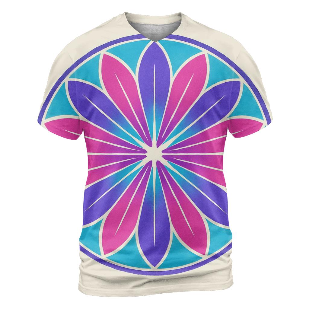 Mandala Sunburst Panel trendy printed shirt styles