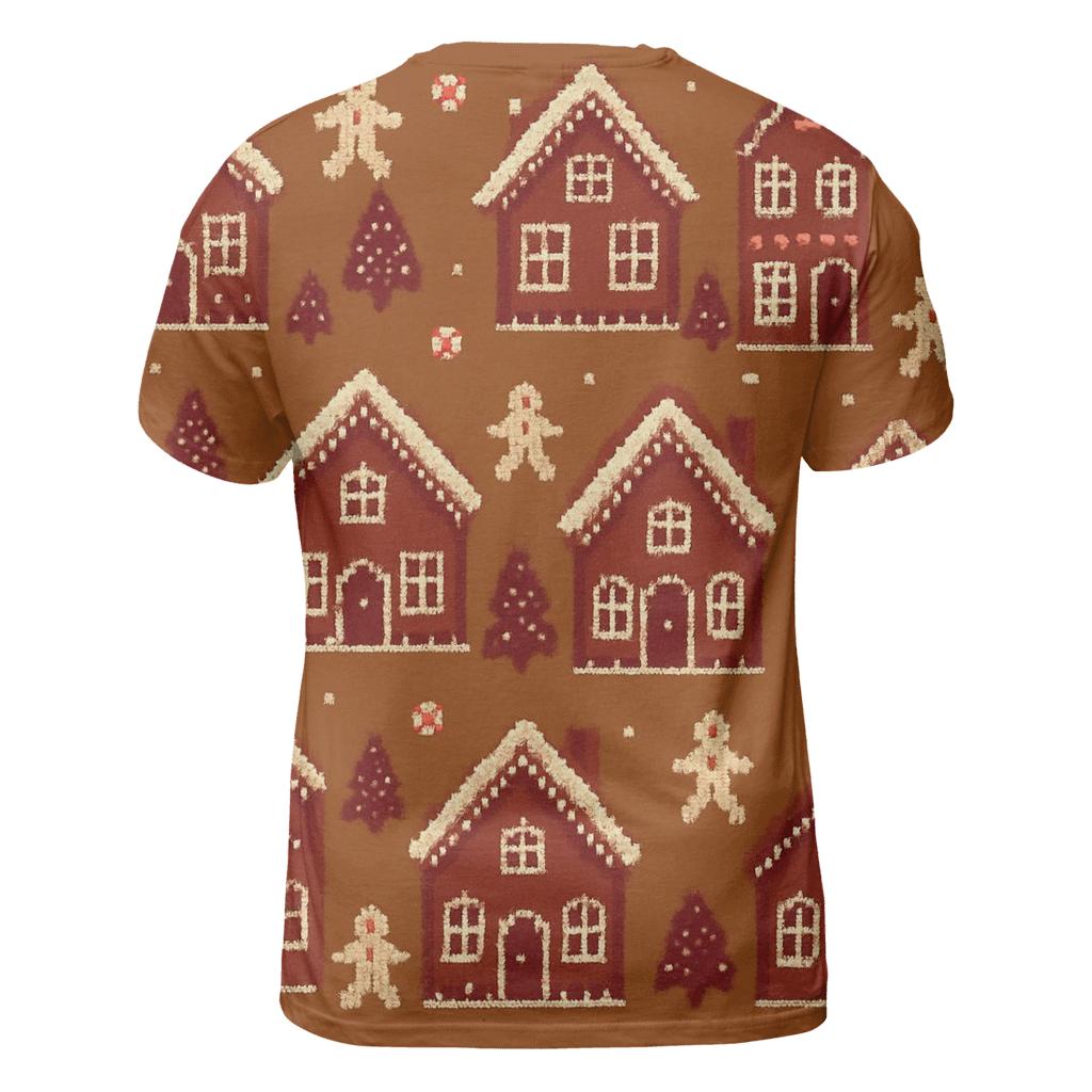 Gingerbread Village Parade Design custom all-over print shirts
