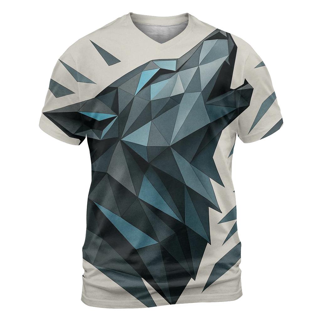 Abstract Geometric Wolf personalized full print shirts