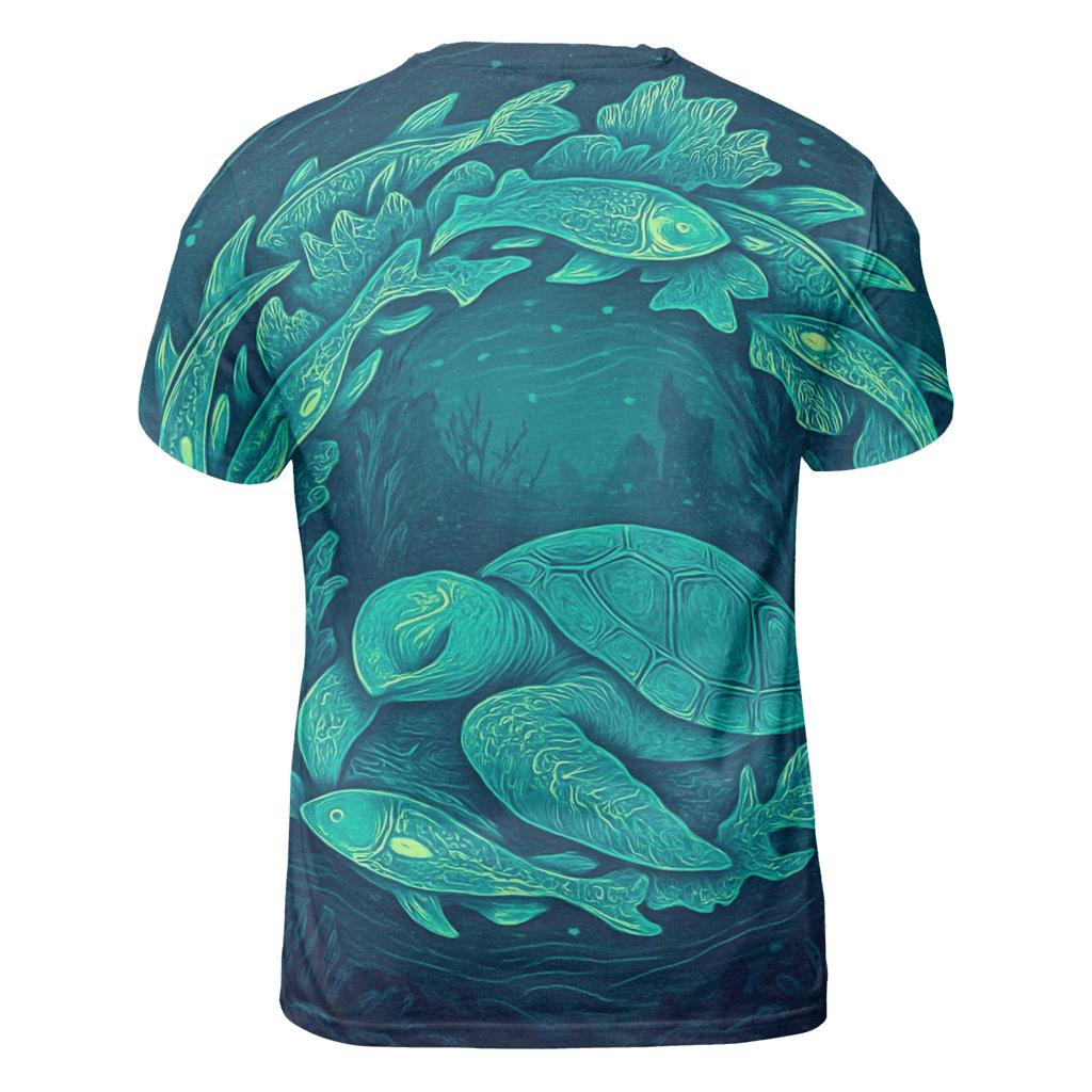 Bioluminescent Reef Ouroboros custom all-over print shirts