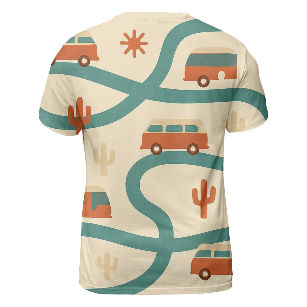 Retro Road Trip Map statement graphic shirts