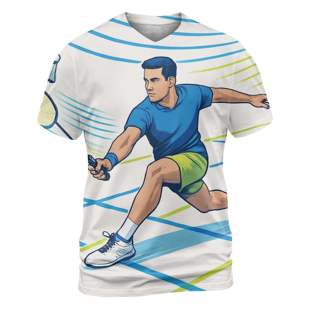 Indoor Racket Rhythm creative print fashion shirts