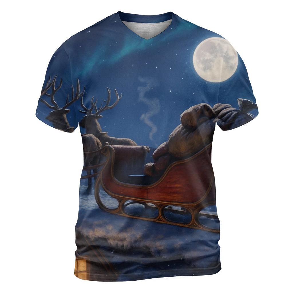 Rooftop Sleigh Pause designer pattern shirts