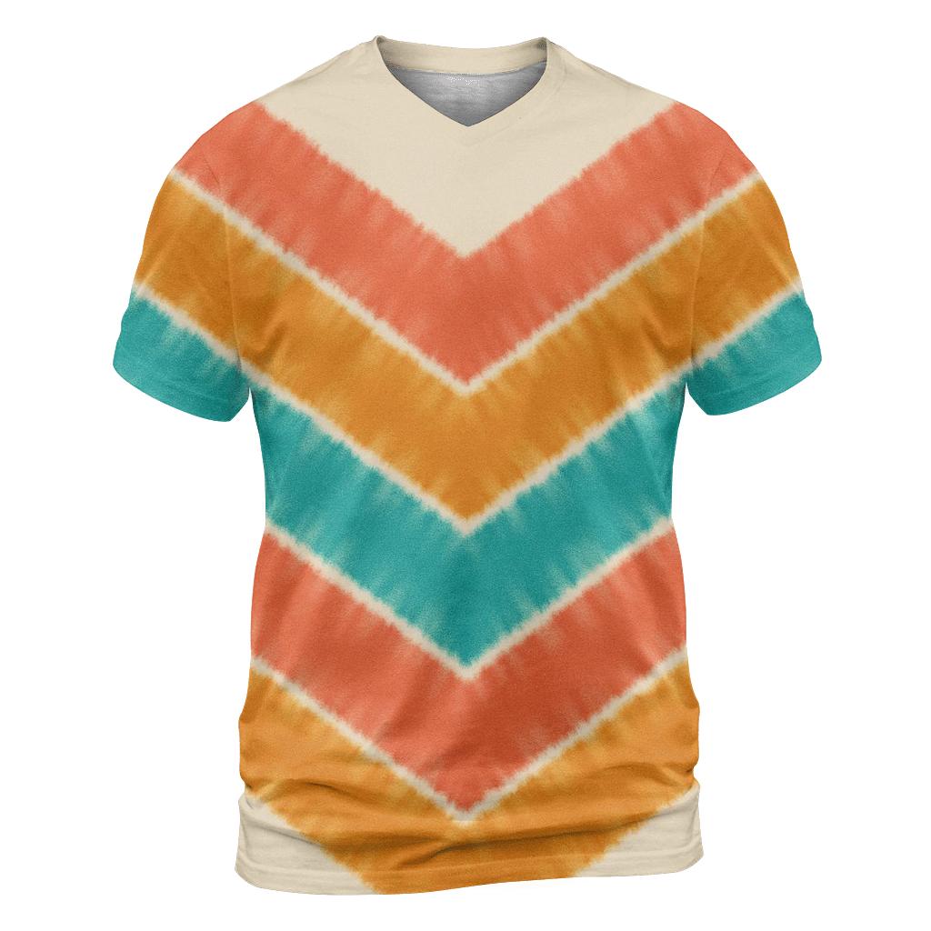 Chevron Accordion Fold creative print fashion shirts