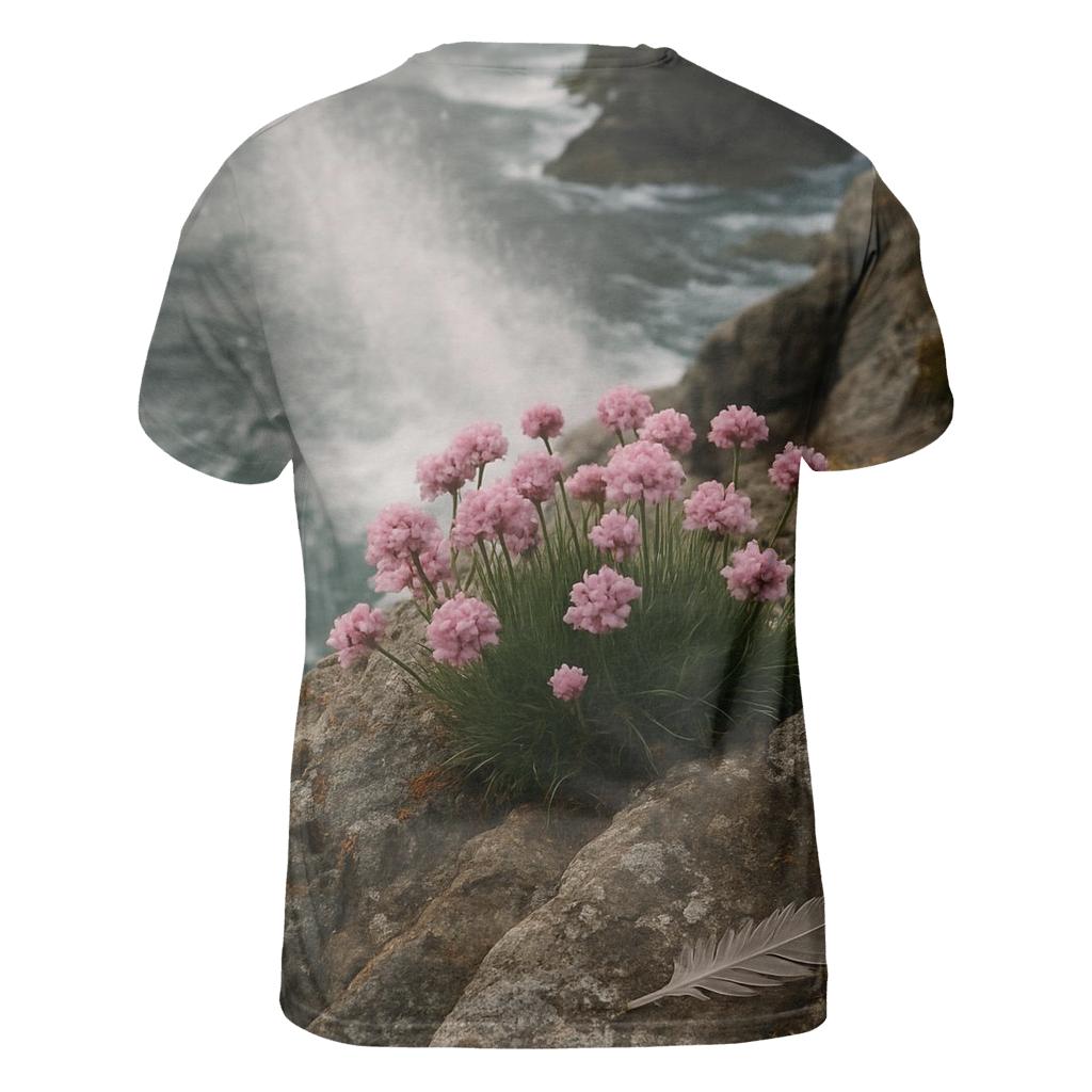 Cliffside Sea Thrift At High Tide trendy printed shirt styles