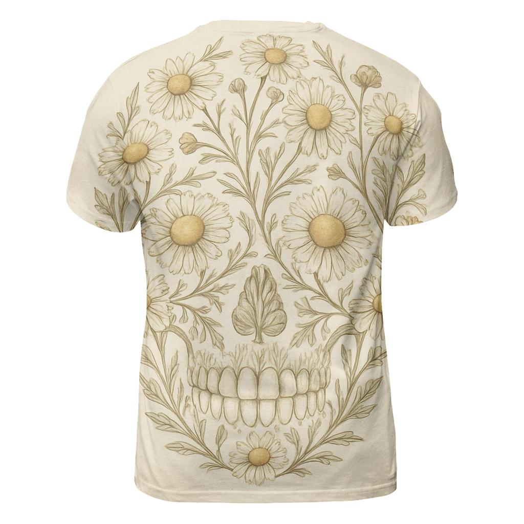 Floral Skull Chamomile designer pattern shirts