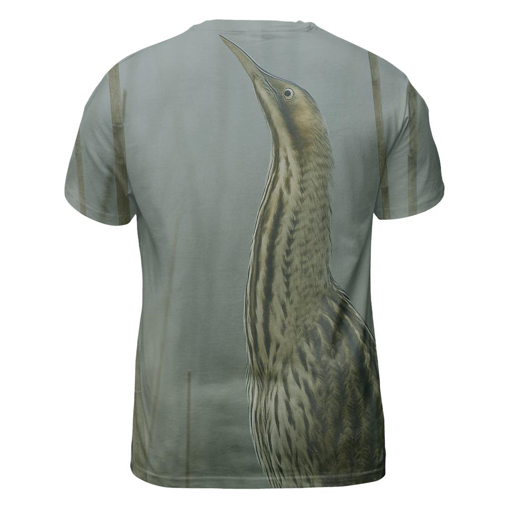 Marsh Whisper — Bittern Concealment vibrant all-over design tees