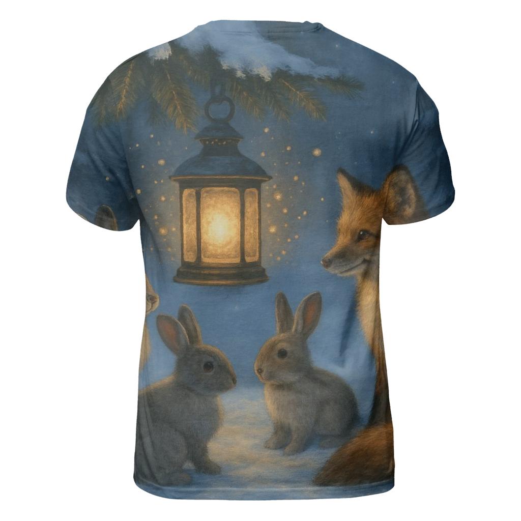 Forest Lantern Gathering creative print fashion shirts