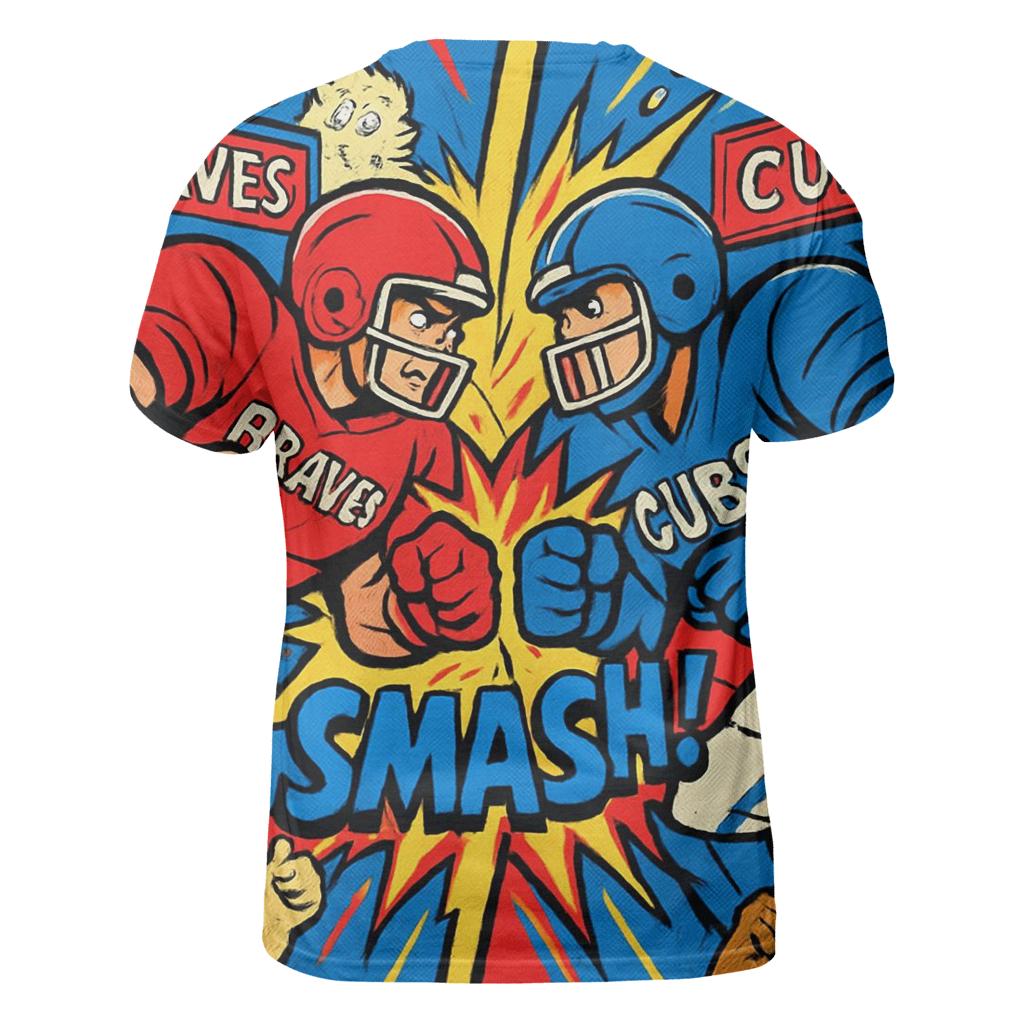 Comic Book Grandstand Brawl creative print fashion shirts