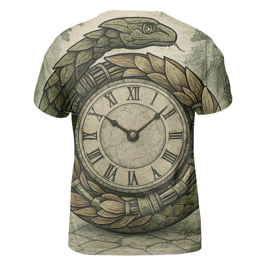 Clockwork Garden Ouroboros Clockface statement graphic shirts