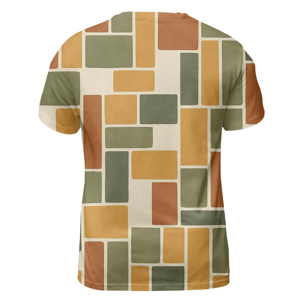 Earth House Mosaic vibrant all-over design tees