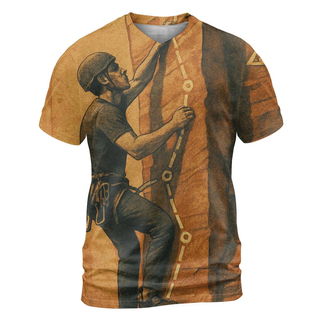 Climbing Route Lines creative print fashion shirts