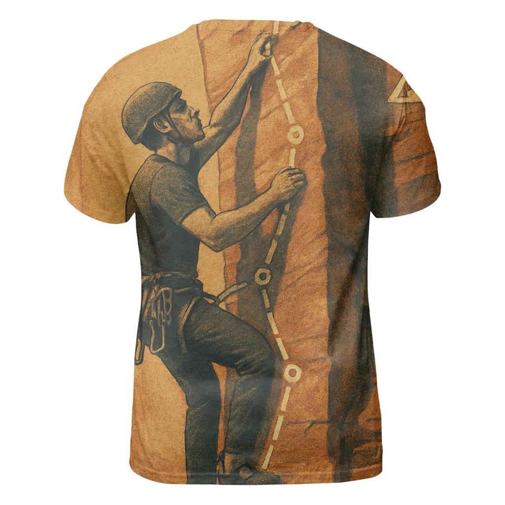 Climbing Route Lines creative print fashion shirts