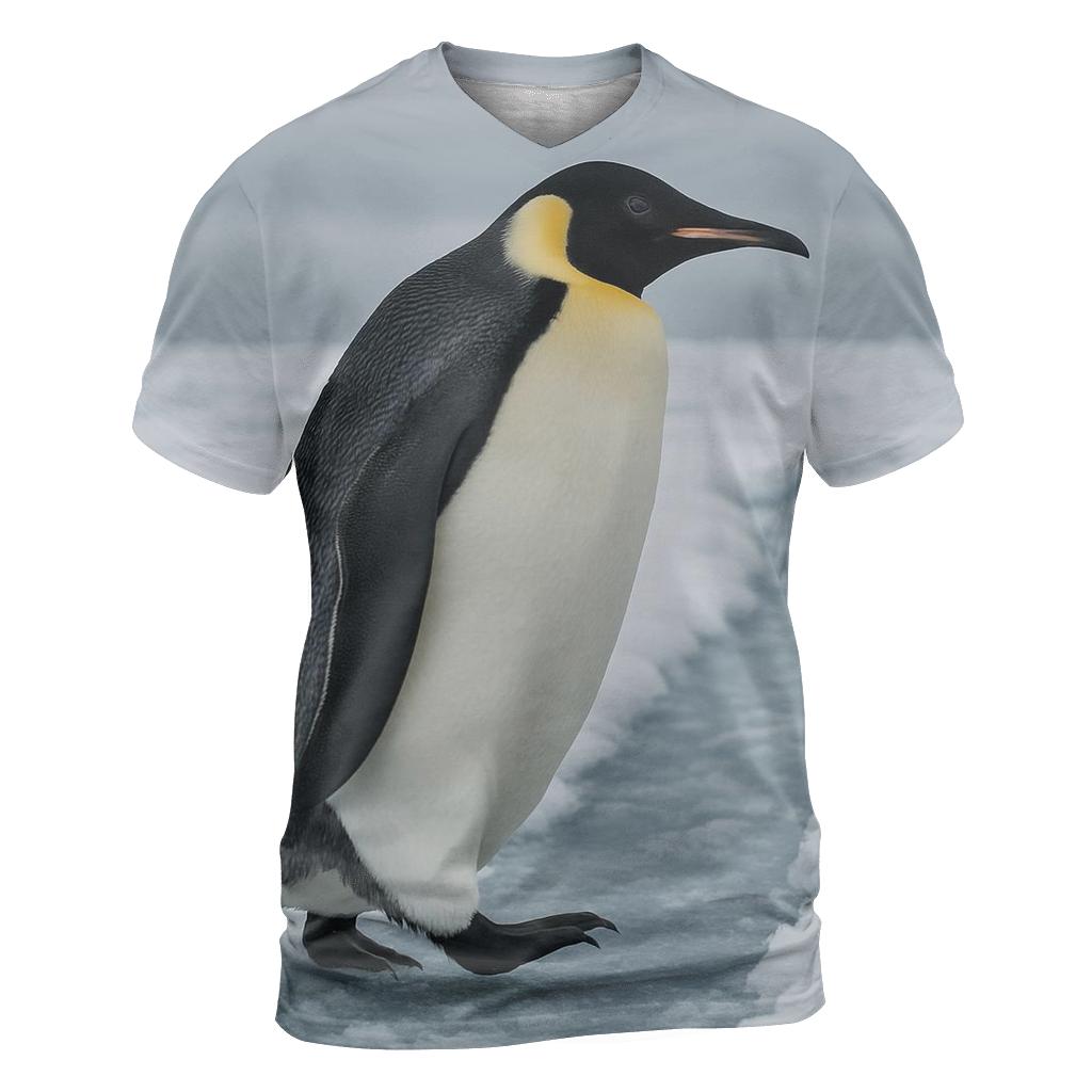 Ice Channel Runner — Emperor Penguin trendy printed shirt styles