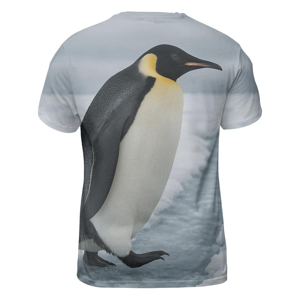 Ice Channel Runner — Emperor Penguin trendy printed shirt styles