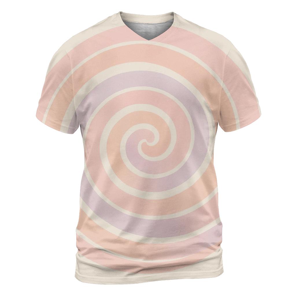 Pastel Spiral Medley creative print fashion shirts