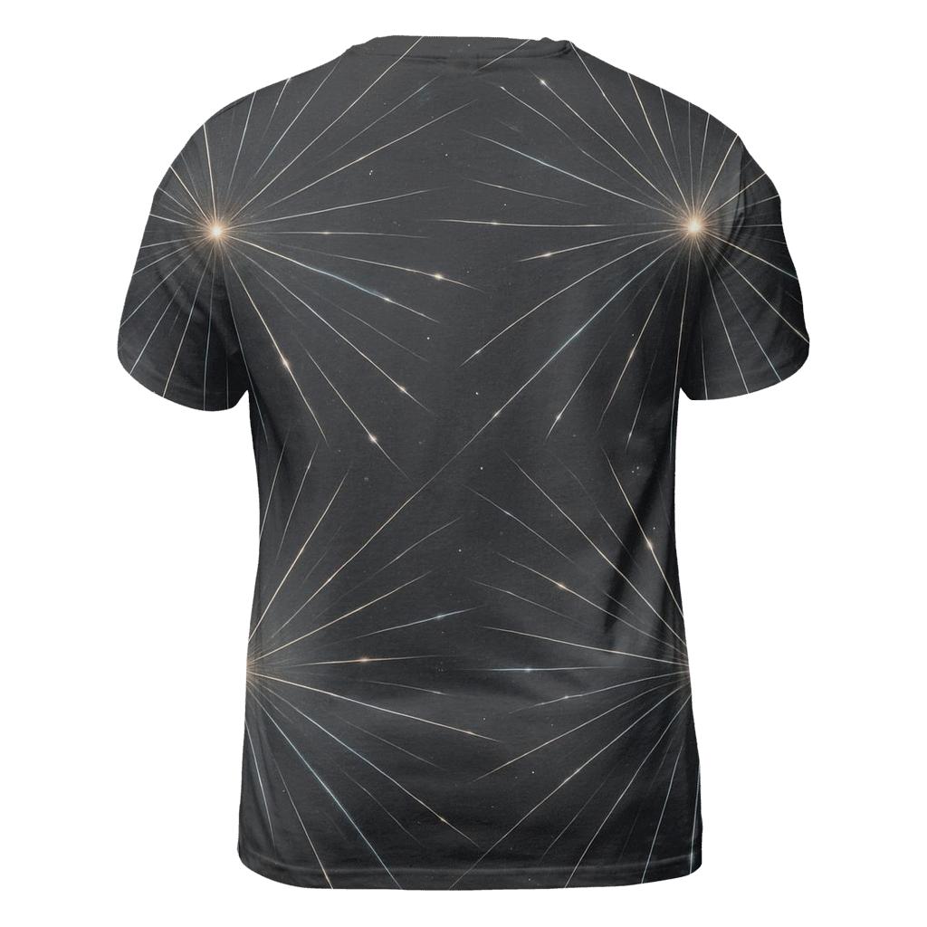 Meteor Trail Radiant Grid trendy printed shirt styles