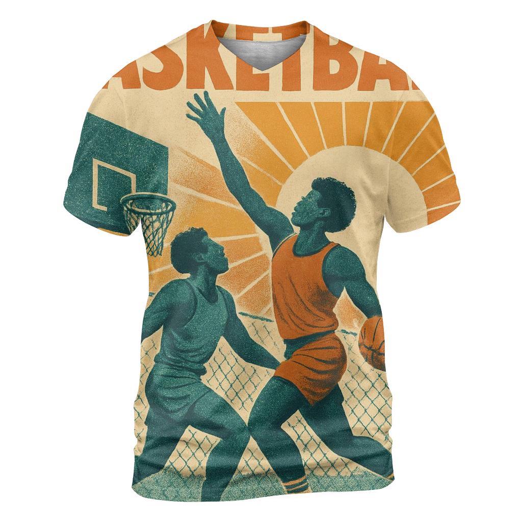 Street Ball Retro artistic all-over print tops