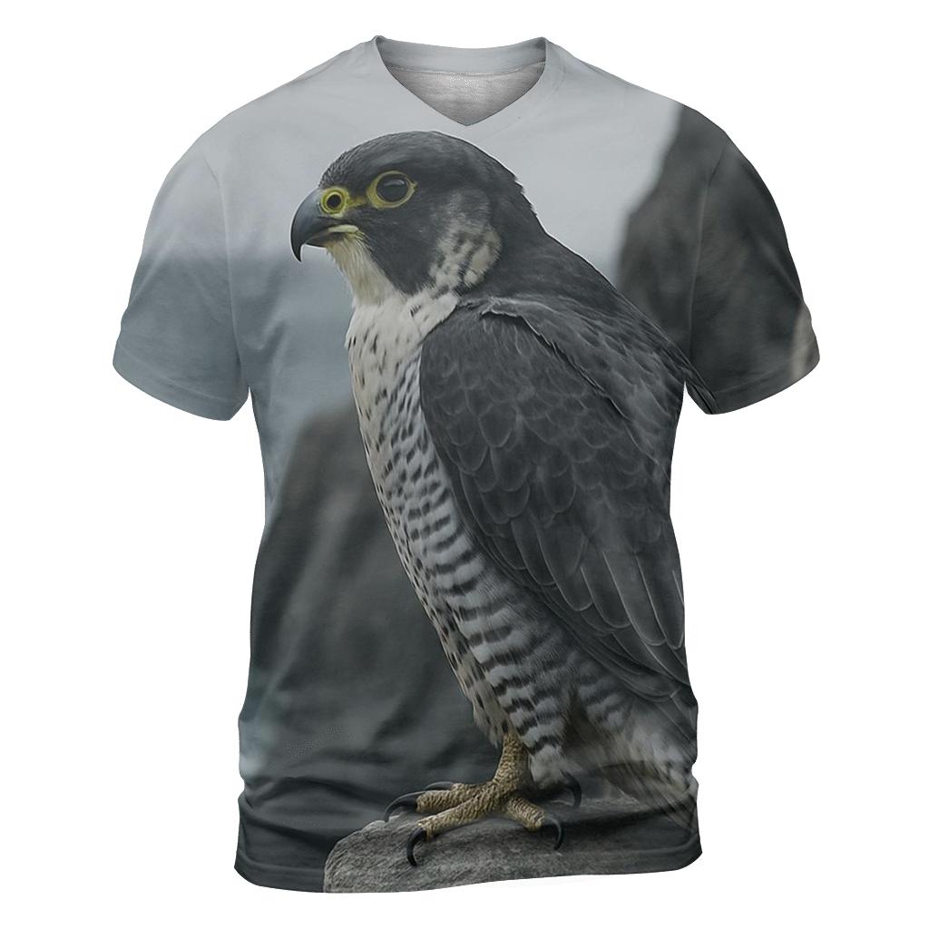 Cliffside Nestwatch — Peregrine Falcon designer pattern shirts