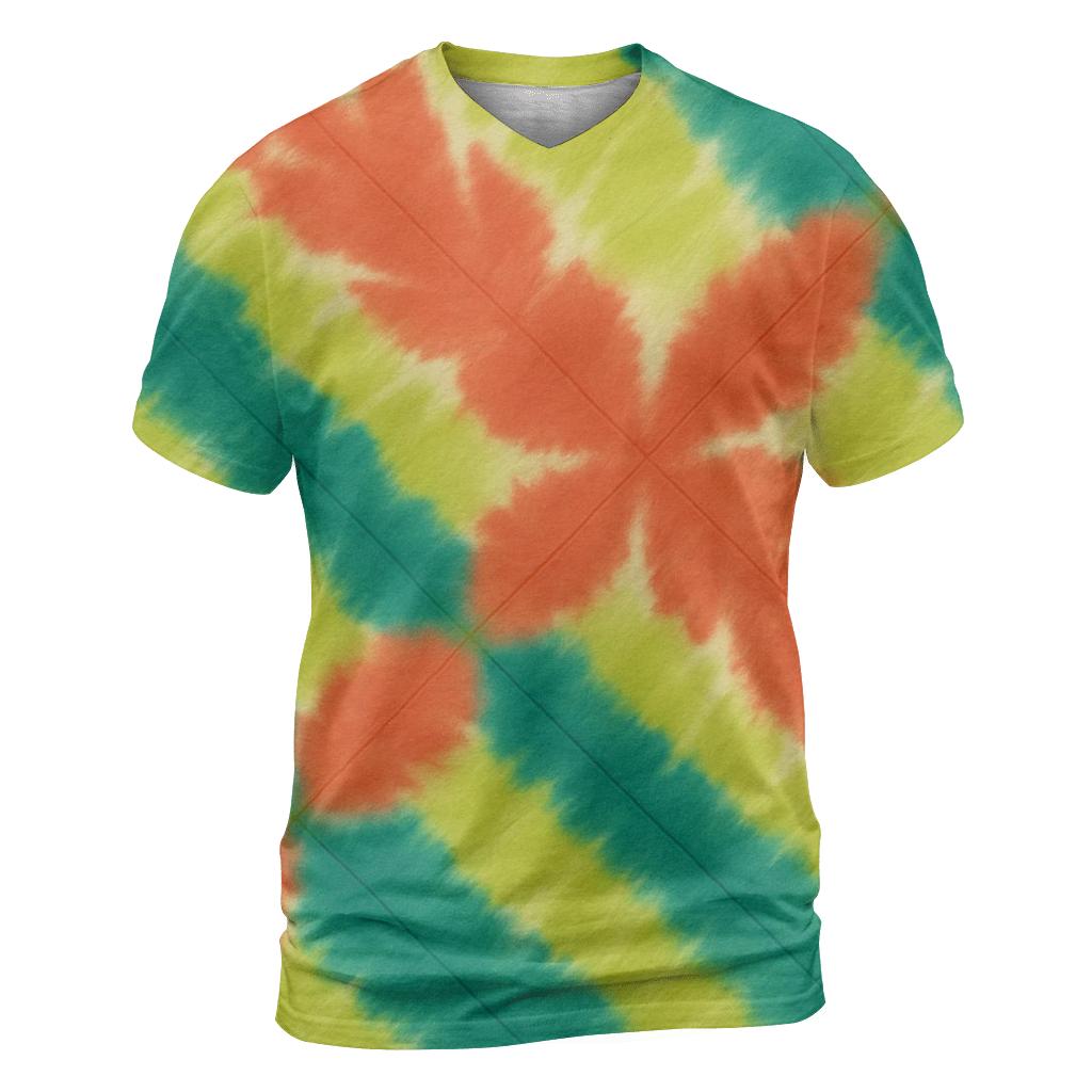 Diagonal Overdye Fusion vibrant all-over design tees