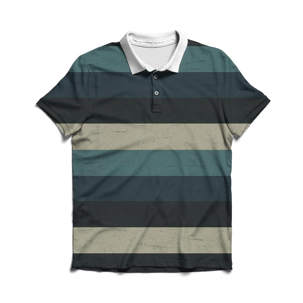 VHS Static Stripes stylish collar polo tees