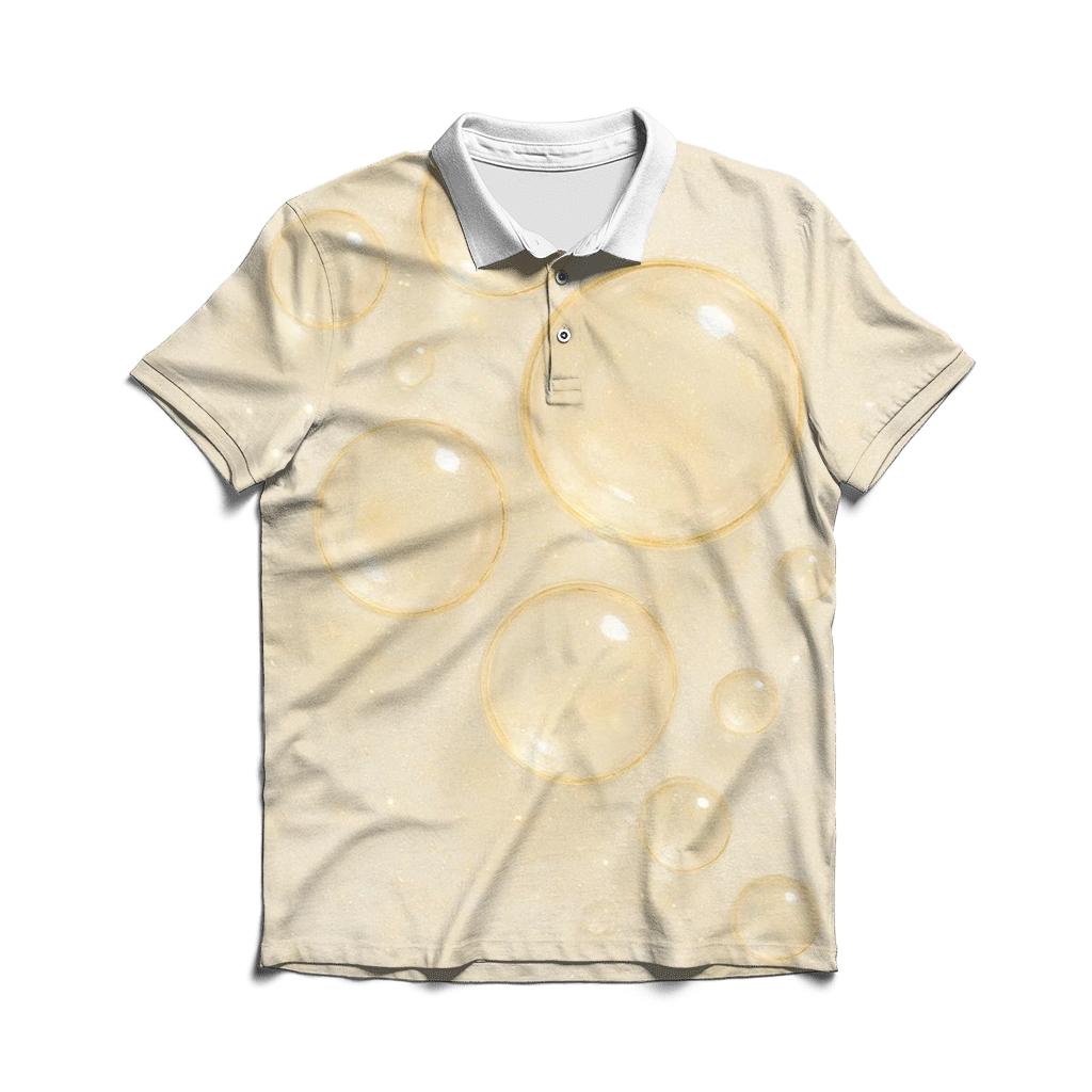 Champagne Bubble Cascade designer slim fit polos