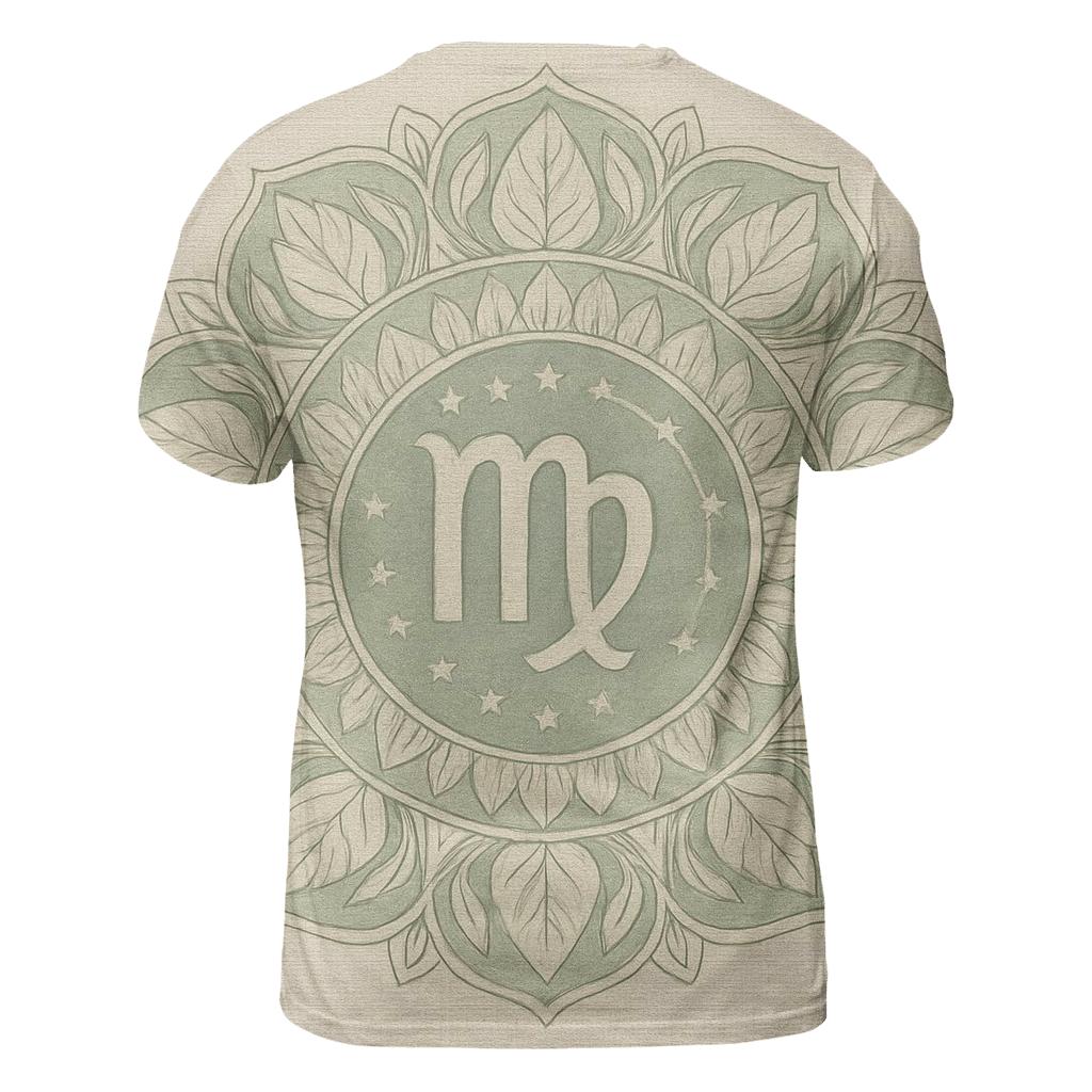 Virgo Earth Mandala Pattern creative print fashion shirts