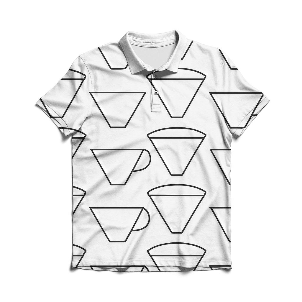 Filter Grid Geometry branded logo polo shirts
