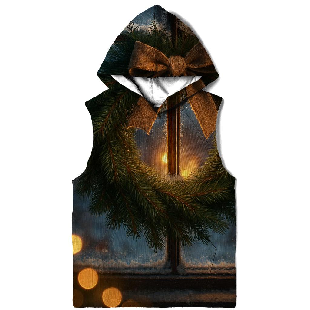 Wreath On Frosted Window hoodie trends