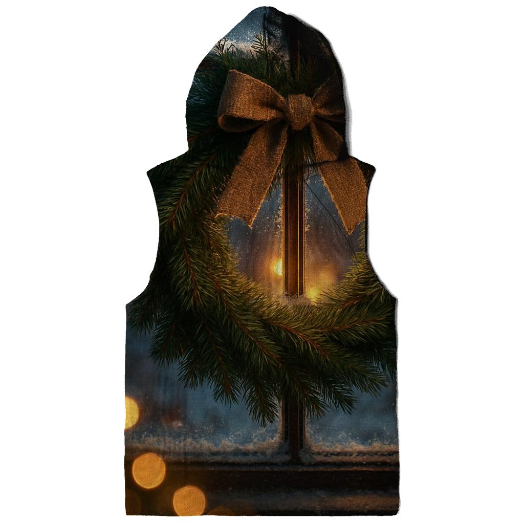 Wreath On Frosted Window hoodie trends