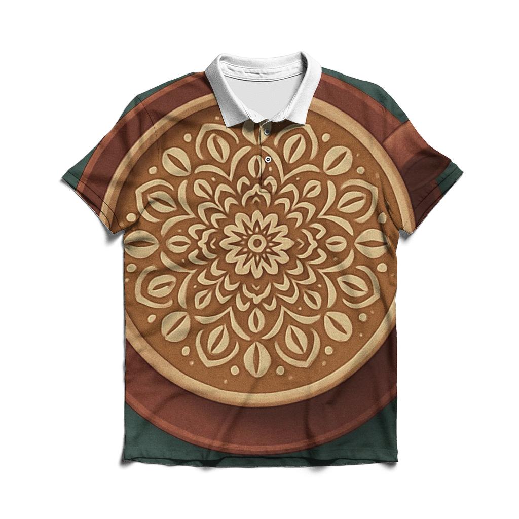 Latte Art Mandala casual sports polo shirts