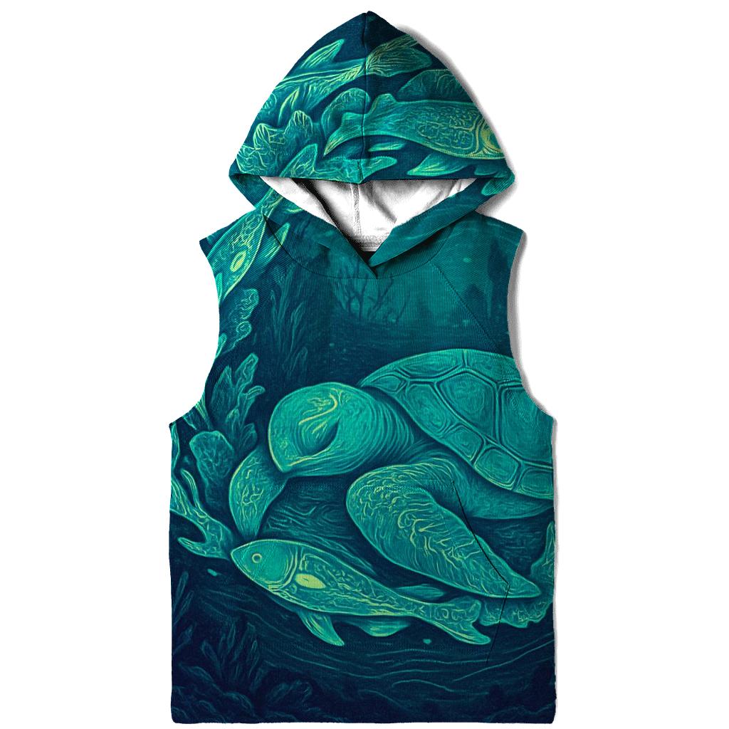 Bioluminescent Reef Ouroboros premium hoodies