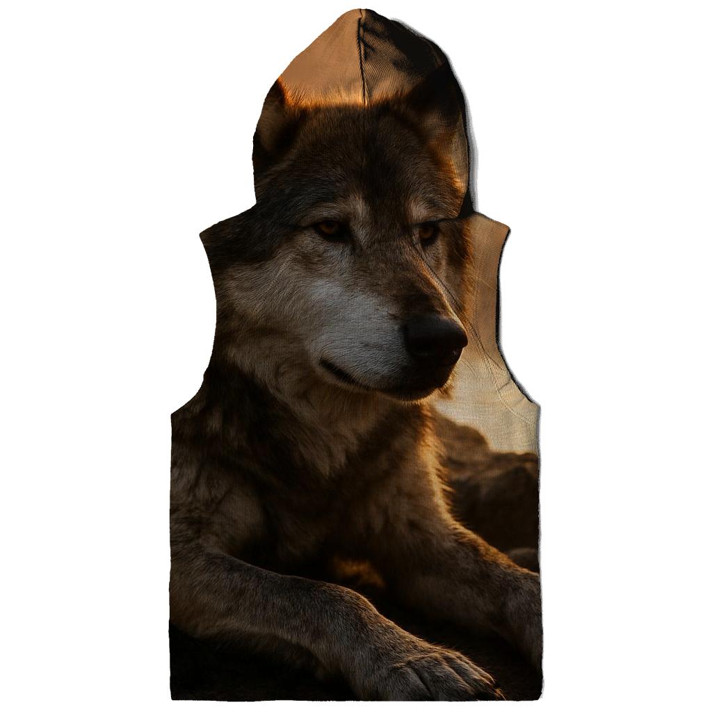 Elder Wolf Resting By Hot Spring hoodies fashion