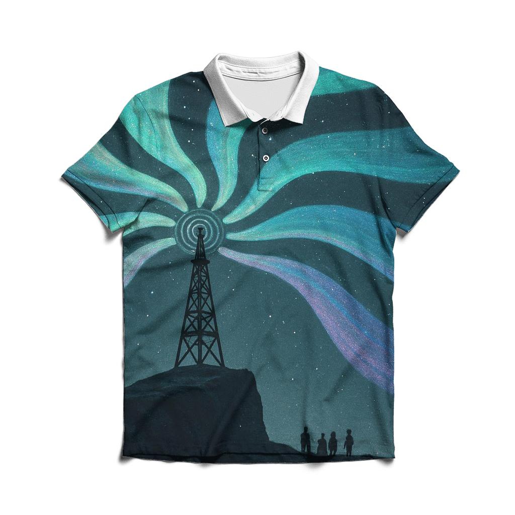 Radio Tower Aurora personalized polo shirts