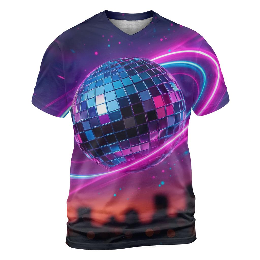 Neon Disco Halo trendy printed shirt styles