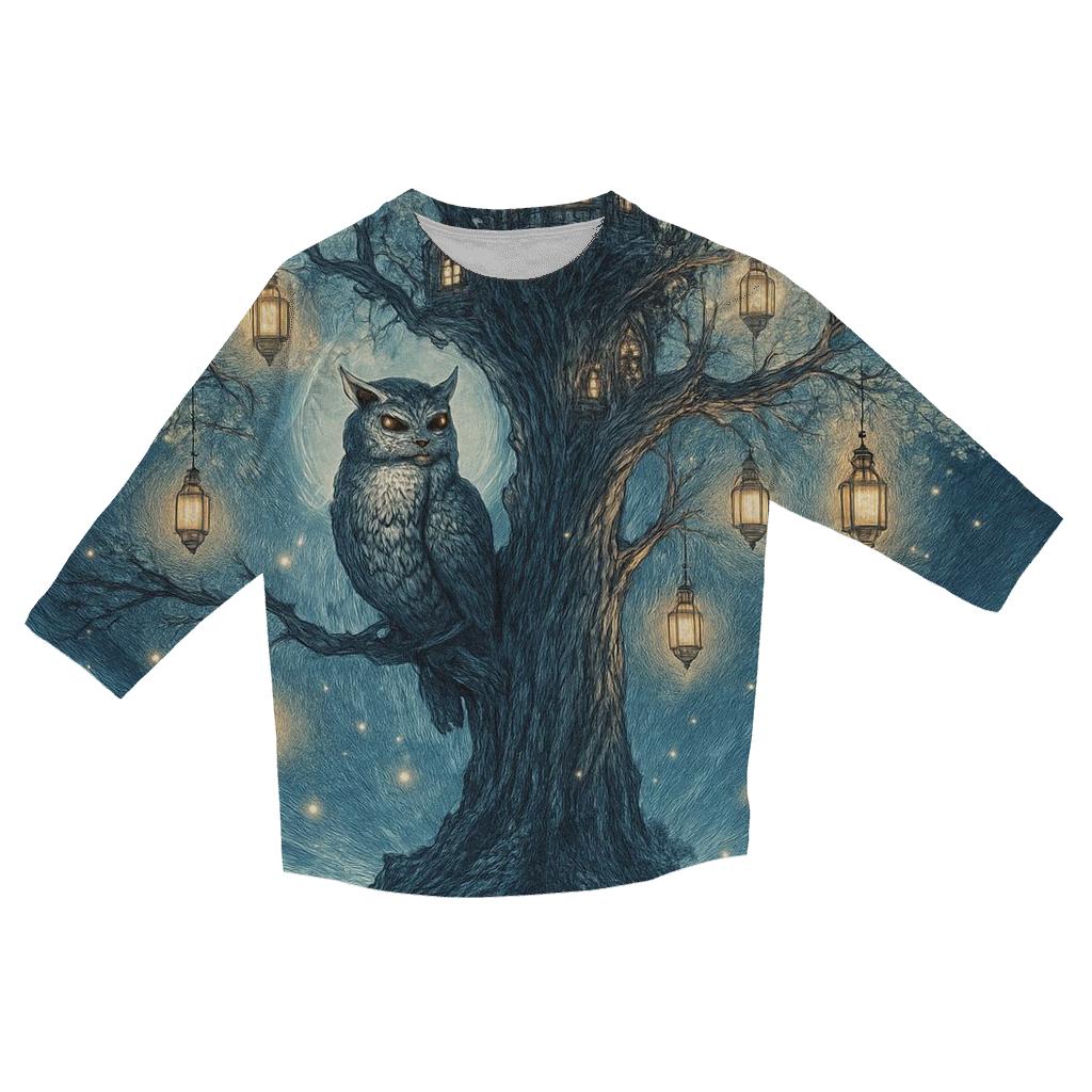 Stargazer Treehouse Sentinel printed three quarter sleeve shirts