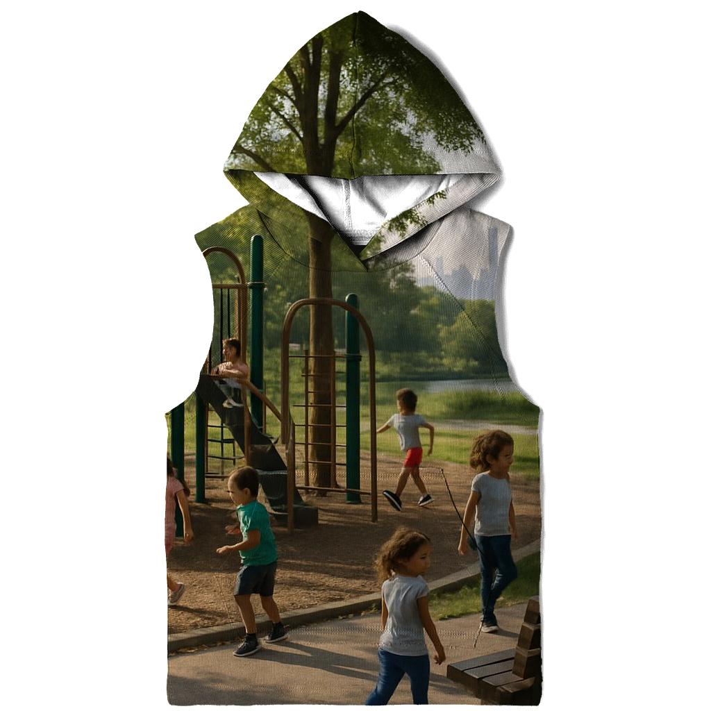 Bronx River View With City Skyline Backdrop pullover hoodies