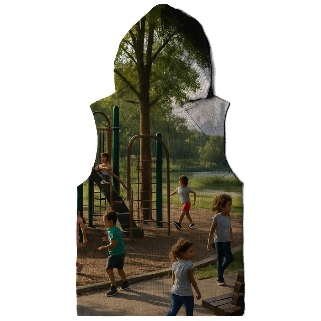 Bronx River View With City Skyline Backdrop pullover hoodies