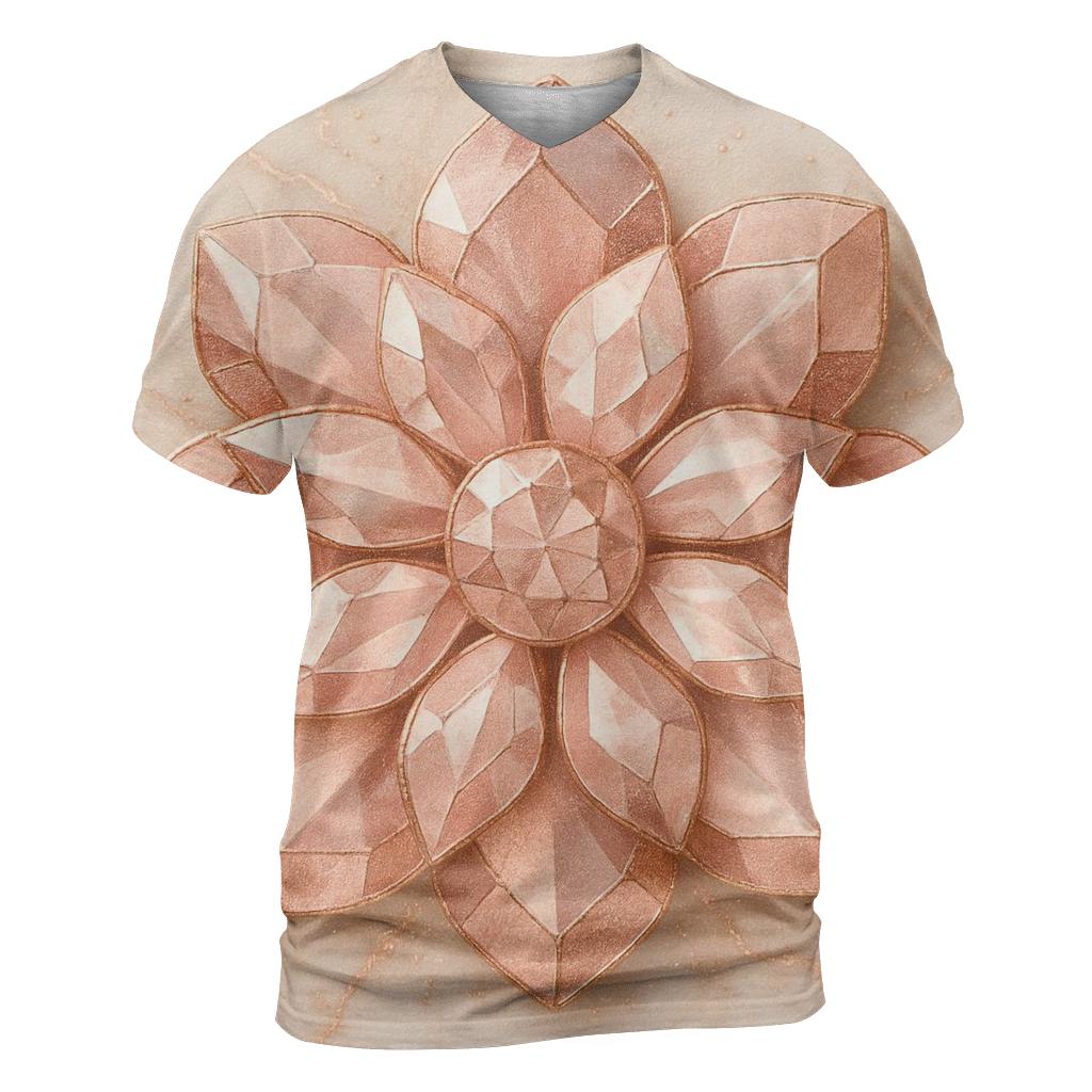 Rose Gold Facet Garden statement graphic shirts