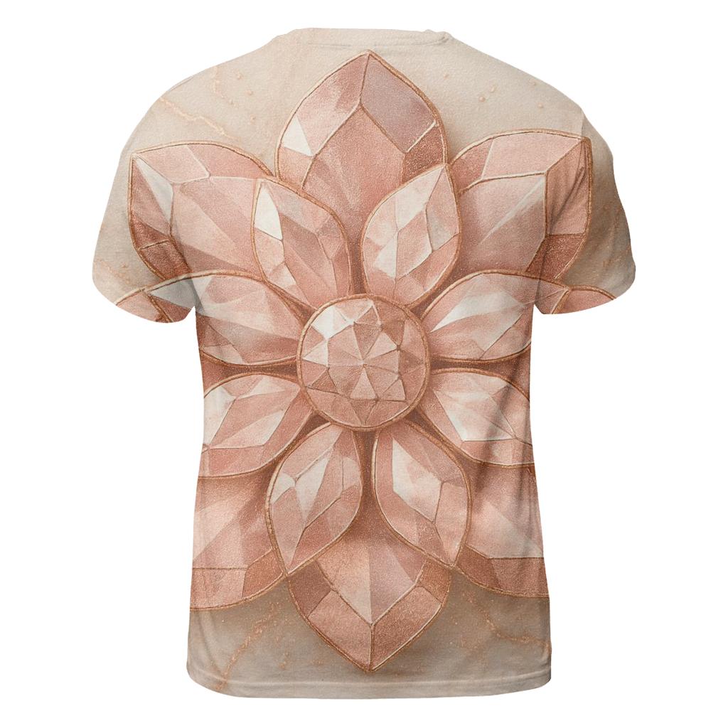 Rose Gold Facet Garden statement graphic shirts
