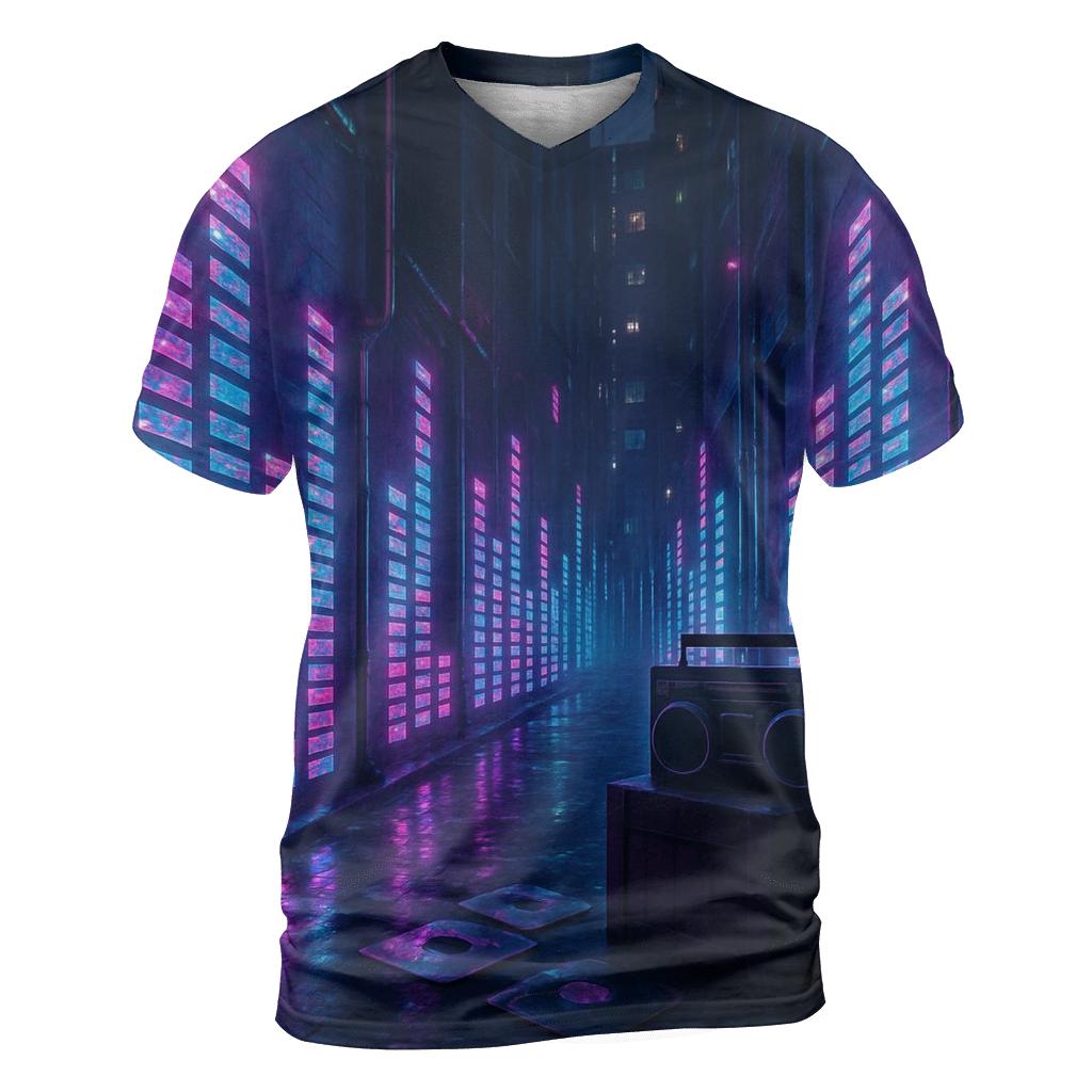 Neon Equalizer Alley creative print fashion shirts